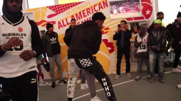 Jogging, Bape x Neighborhood of John Collins in the video YouTube CRAZIEST "H. O. R. S. E." Game Vs NBA Rising Star John Collins
