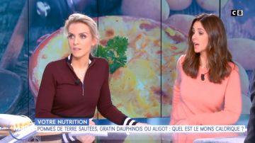 La robe bordeaux de Sandra Ferreira dans William à midi du 22/02/2019
