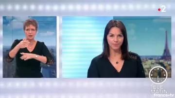The black dress of Sophie Le Saint in Télématin from the 25/02/2019