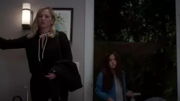 Derek Lam  Long-Sleeve Tie-Neck Silk Blouse worn by Dr. Arizona Robbins (Jessica Capshaw) in Grey's Anatomy (S14E07)