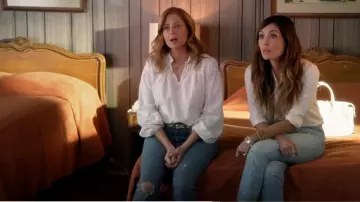 Prps El Camino Tapered Boyfriend Jeans with Pearl Details worn by Camille (Lindsay Price) in Splitting Up Together (S02E13)