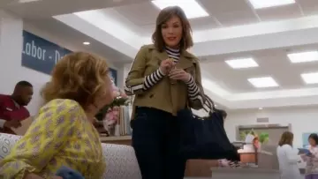Veronica Beard Mert Cropped Jacket with Belted Sleeves worn by Camille (Lindsay Price) in Splitting Up Together (S02E14)