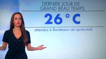 Le combishort de Alexandra Blanc dans Météo (BFMTV) du 27/02/2019