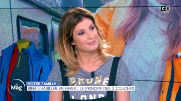 Le t-shirt brune vs blonde de Caroline Ithurbide dans William à midi du 11/02/2019