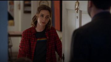 Aviator Nation Rainbow Tee worn by Angie D'Amato (Leighton Meester) in Single Parents (S01E18)