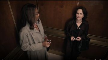 Tomas Maier Wool Gabardine Trench Coat worn by Daisy Grant (Patina Miller) in Madam Secretary (S03E08)