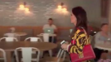 Moschino Vintage Dartboard Print Jacket worn by Herself (Kyle Richards) in The Real Housewives of Beverly Hills (S08E05)