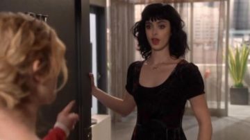 Mink Pink Russian Roulette Dress worn by Chloe (Krysten Ritter) in Don't Trust the B---- in Apartment 23 (S02E06)