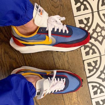 La paire de sneakers Nike LD Waffle Sacai Blue Multi sur le compte Ins­ta­gram @Snea­ker­from­pa­ris