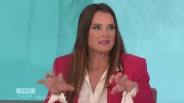 Pink Blazer Jacket worn by Brooke Shields on The Talk January 25, 2019