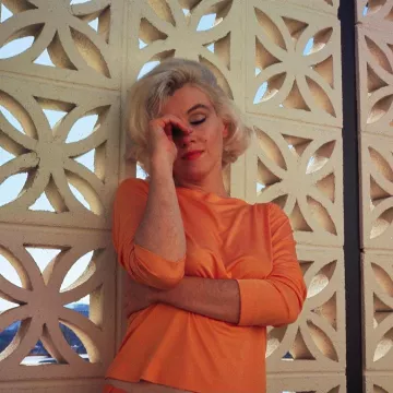 El top naranja usado por Marylin Monroe durante una sesión de fotos para Georges Barris en 1962