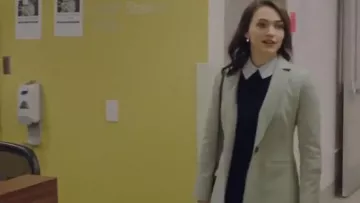 Italian Melton Car Coat worn by Cara Bloom (Violett Beane) in God Friended Me (S01E15)