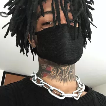Heavy Choker Chain Necklace worn by Scarlxrd on his Instagram account