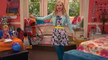 H&M  Jersey Dress in Light Pink/Floral worn by Liv Rooney (Dove Cameron) in Liv and Maddie (S02E12)
