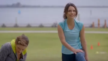 Nike Racer Dri-FIT Running Tee - Women's-Copa, L worn by Danielle (Jessica Tovey) in Bad Mothers (S01E04)