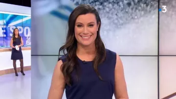 El vestido azul de Flore Marechal en Tout le sport del 08/03/2019