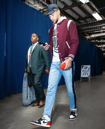 Nike Air Jordan 1 Retro Hi Nrg/un "union" sneakers worn by Ben Simmons on the Instagram account @leaguefits