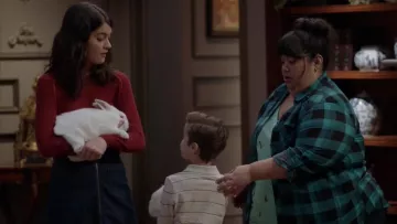 Madewell Front Zip Denim Minifalda usada por Sabrina Pemberton (Sofia Black-D'Elia) en The Mick (S01E10)