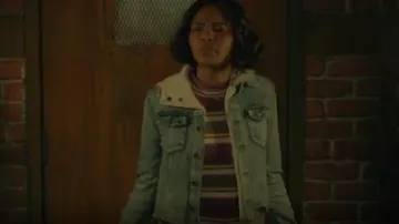 Free People Double Weave Denim Jacket worn by Jennifer Pierce (China Anne McClain) in Black Lightning (S02E14)