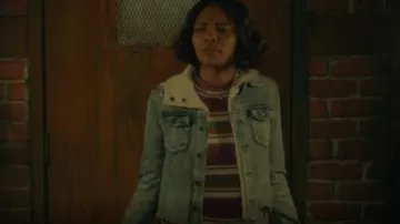 Madewell Mockneck Shirttail Tee in Stripe worn by Jennifer Pierce (China Anne McClain) in Black Lightning (S02E14)