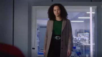 Graham & Spencer Houndstooth Car Coat by Velvet worn by Macy Vaughn (Madeleine Mantock) in Charmed (S01E12)