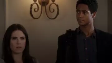 Salt Valley at Urban Outfitters Denton Button-Down Shirt in Grey worn by Wes Gibbins (Alfred Enoch) in How to Get Away with Murder (S01E05)