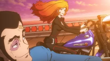 Harley Davidson Motorcycle driven by Fujiko Mine in Lupin the Third: Daisuke Jigen's Gravestone