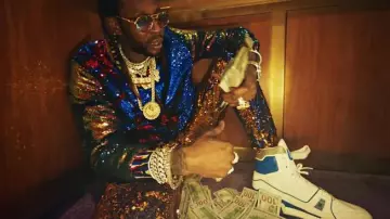 La paire de Louis Vuitton LV Trainer Sneaker Boot portée par 2 Chainz dans son clip Money In The Way