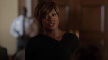 Escada Scuba Knot Detail Dress worn by Annalise Keating (Viola Davis) in How to Get Away with Murder (S01E06)
