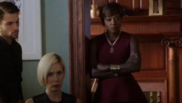 Cushnie et Ochs Sleeveless Peplum Tunic Top en Burdeos usado por Annalise Keating (Viola Davis) en How to Get Away with Murder (S01E07)