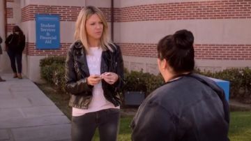 Free People Vegan Leather Hooded Jacket worn by Mackenzie Murphy (Kaitlin Olson) in The Mick (S02E20) (S02E20)