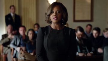 Alexander McQueen Cutout Detail Dress worn by Annalise Keating (Viola Davis) in How to Get Away with Murder (S01E11)