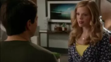 J. Crew Cotton Crepe Anchors Aweigh Navy Cardigan Sweater worn by June Colburn (Dreama Walker) in Don't Trust the B---- in Apartment 23 (S02E15)