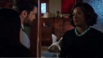 Alexander McQueen Asymmetric Peplum Wool & Cashmere Sweater worn by Annalise Keating (Viola Davis) in How to Get Away with Murder (S01E12)