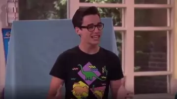 Humans Nineties Dinosaur T-shirt by Design worn by Joey Rooney (Joey Bragg) in Liv and Maddie (S03E16)