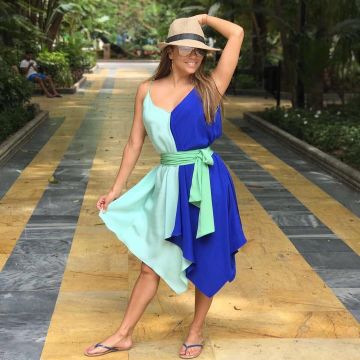 El vestido de Diane Von Furstenberg que lució Eva Longoria en su cuenta de Instagram @evalongoria