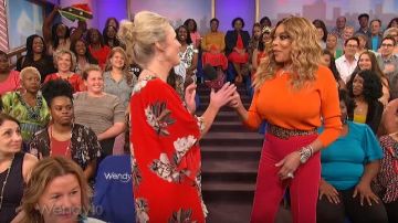 Zara Animal Print Leather Belt worn by Wendy Williams on The Wendy Williams Show January 04, 2019