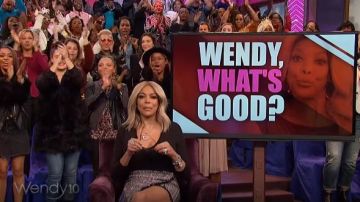 Wendy Williams HSN Collection Black Long Sleeve Bodysuit usado por Wendy Williams en The Wendy Williams Show 21 de enero de 2019