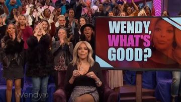 Iro Pink Plaid Wrap Skirt worn by Wendy Williams on The Wendy Williams Show January 21, 2019