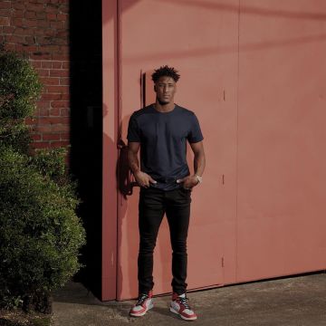 The pair of Nike Air Jordan 1 Retro High Off White Chicago Michael Thomas on his account Instagram @cantguardmike