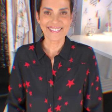 La blusa de seda Bel Air que lució Cristina Cordula en su cuenta de Instagram