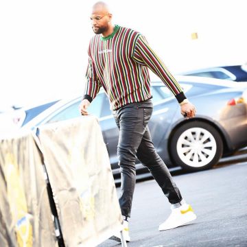 Alexander McQueen surdimensionné baskets portées par DeMarcus Cousins sur l'Instagram account @boogiecousins
