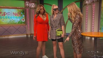 Jimmy Choo    “NY” Leather Trainers worn by Wendy Williams on The Wendy Williams Show March 14, 2019