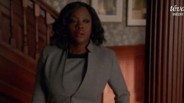 Akris Punto Jersey Trim Wool Sheath Dress usado por Annalise Keating (Viola Davis) en How to Get Away with Murder (S03E06)