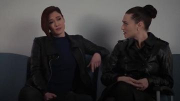 Elie Tahari Natania Leather Trench Coat worn by Lena Luthor (Katie McGrath) in Supergirl (S04E15)