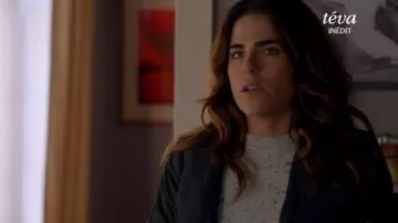 Rag & Bone Tamara Sweater in Grey worn by Laurel Castillo (Karla Souza) in How to Get Away with Murder (S03E15)