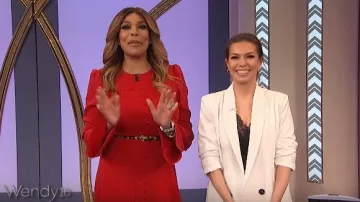 Talbots Leopard Print Belt worn by Wendy Williams on The Wendy Williams Show March 18, 2019