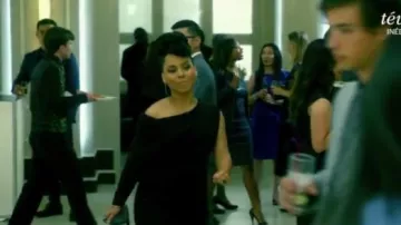 Tom Ford Cocktail Dress In Silk Crepe And Leather worn by Tegan Price (Amirah Vann) in How to Get Away with Murder (S04E08)