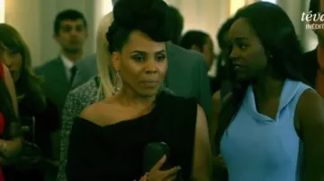 Alexander McQueen Knucklebox studded clutch worn by Tegan Price (Amirah Vann) in How to Get Away with Murder (S04E08)