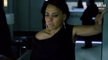 Tom Ford Cocktail Dress In Silk Crepe And Leather worn by Tegan Price (Amirah Vann) in How to Get Away with Murder (S04E09)